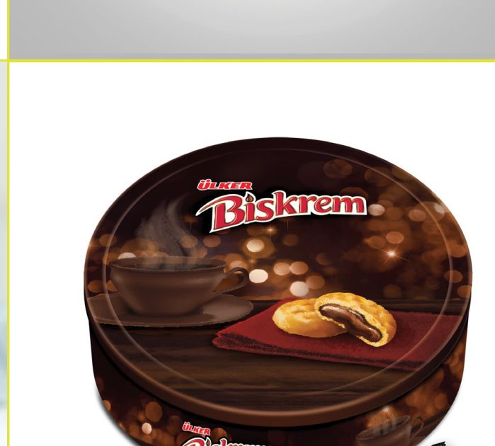 Ülker Biskrem limited edition tin packaging